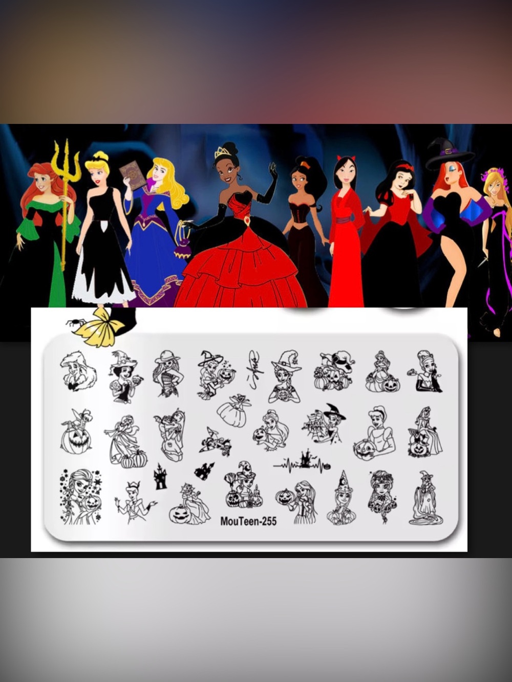 $5 Halloween  Nail Art Stamping Plate With White Backing. $5 WHEN BUNDLED WITH 3